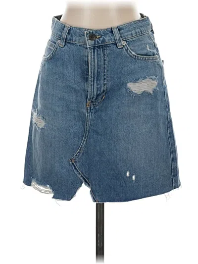 Pre-owned We The Free Denim Skirt In Blue