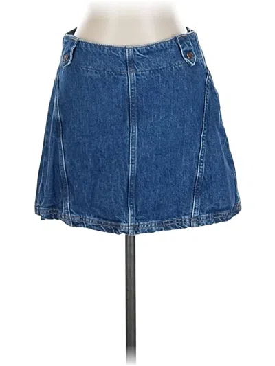 Pre-owned We The Free Denim Skirt In Blue