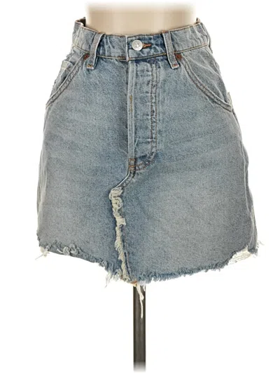 Pre-owned We The Free Denim Skirt In Blue