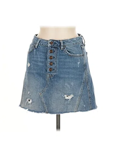 Pre-owned We The Free Denim Skirt In Blue