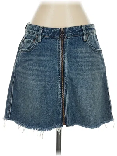 Pre-owned We The Free Denim Skirt In Blue