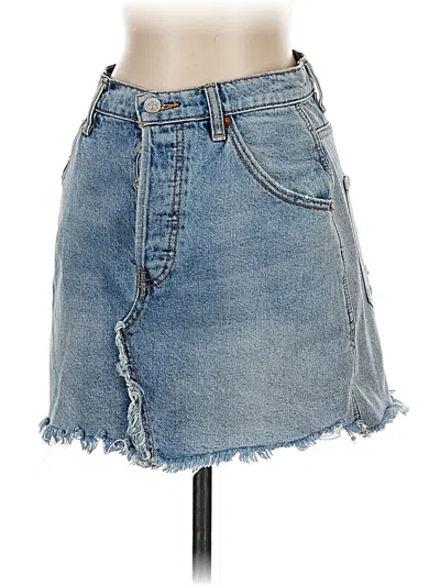 Pre-owned We The Free Denim Skirt In Blue