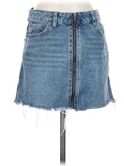Pre-owned We The Free Denim Skirt In Blue