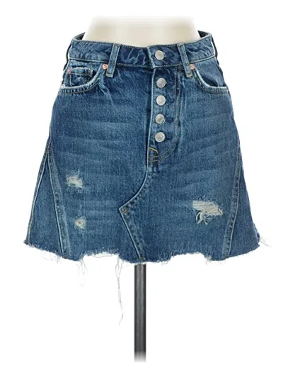 Pre-owned We The Free Denim Skirt In Blue