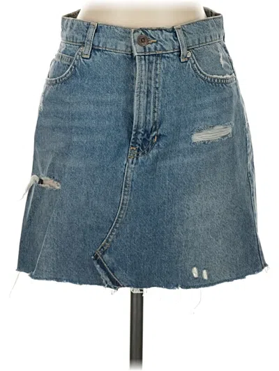Pre-owned We The Free Denim Skirt In Blue