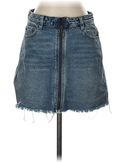 Pre-owned We The Free Denim Skirt In Blue