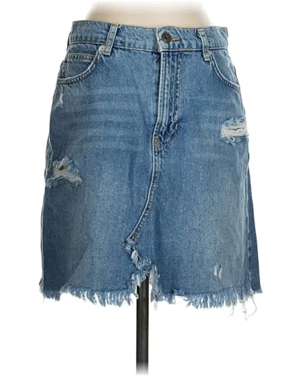 Pre-owned We The Free Denim Skirt In Blue