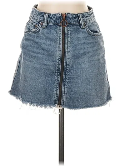 Pre-owned We The Free Denim Skirt In Blue