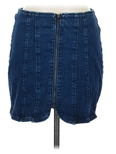 Pre-owned We The Free Denim Skirt In Blue
