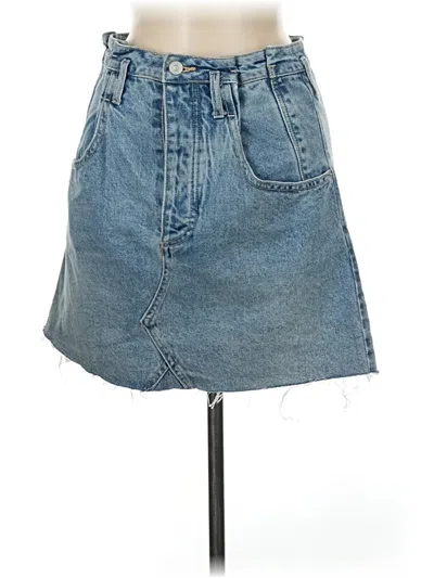 Pre-owned We The Free Denim Skirt In Blue