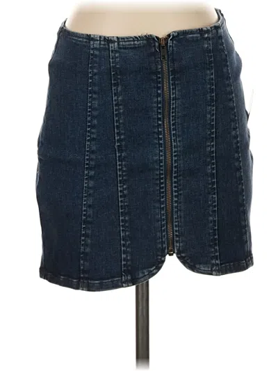 Pre-owned We The Free Denim Skirt In Blue