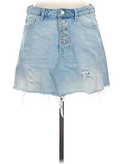 Pre-owned We The Free Denim Skirt In Blue