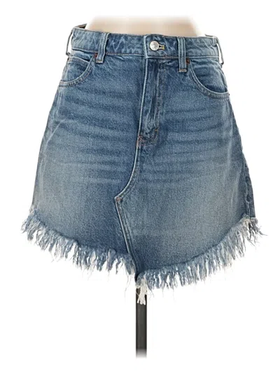Pre-owned We The Free Denim Skirt In Blue