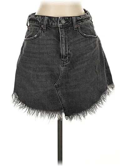 Pre-owned We The Free Denim Skirt In Gray