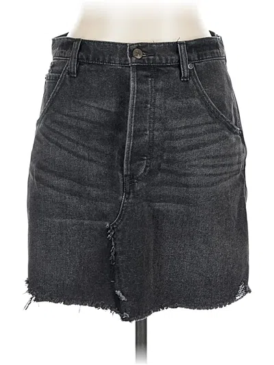 Pre-owned We The Free Denim Skirt In Gray