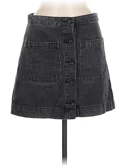 Pre-owned We The Free Denim Skirt In Gray