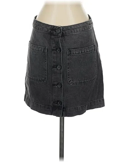 Pre-owned We The Free Denim Skirt In Gray