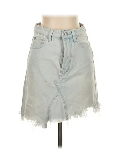 Pre-owned We The Free Denim Skirt In Gray