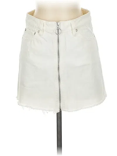 Pre-owned We The Free Denim Skirt In White