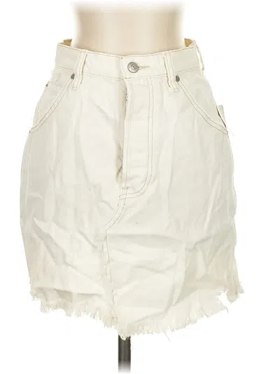 Pre-owned We The Free Denim Skirt In White