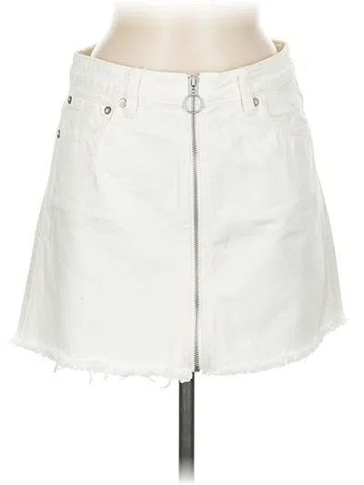 Pre-owned We The Free Denim Skirt In White