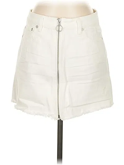 Pre-owned We The Free Denim Skirt In White