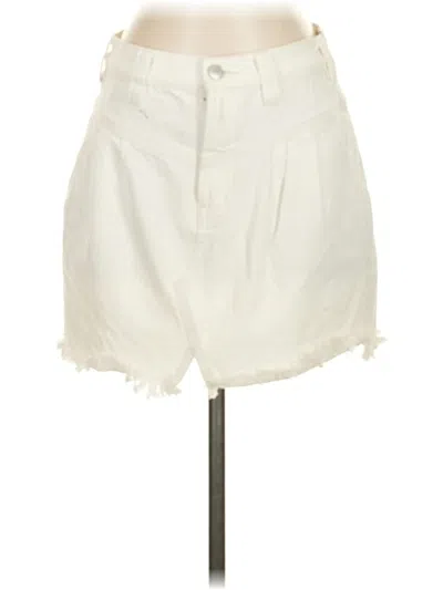 Pre-owned We The Free Denim Skirt In White