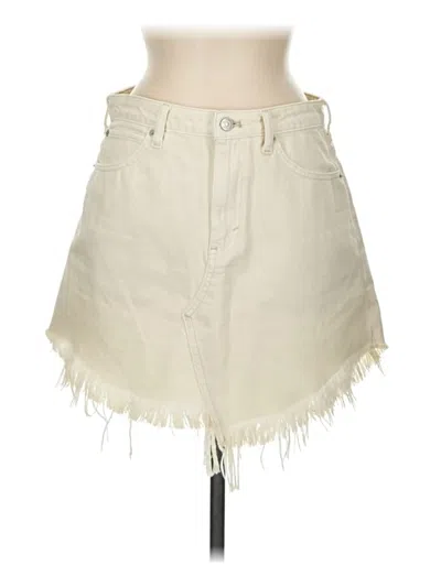 Pre-owned We The Free Denim Skirt In White