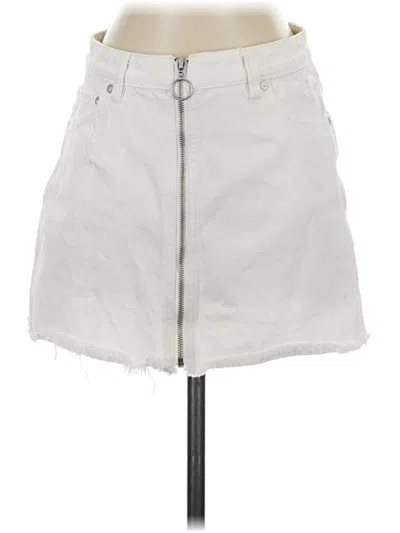 Pre-owned We The Free Denim Skirt In White