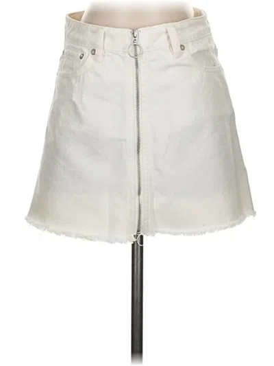 Pre-owned We The Free Denim Skirt In White