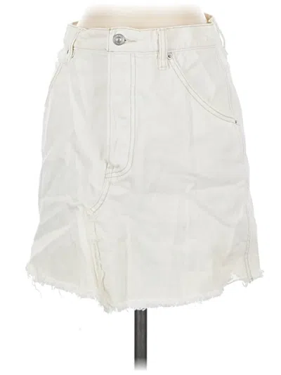 Pre-owned We The Free Denim Skirt In White