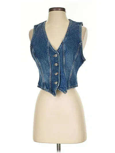 Pre-owned We The Free Denim Vest In Blue