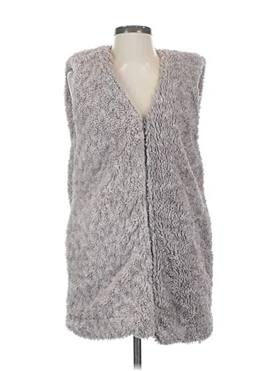 Pre-owned We The Free Faux Fur Vest In Gray