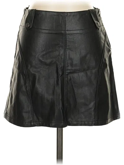 Pre-owned We The Free Faux Leather Skirt In Black