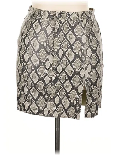 Pre-owned We The Free Faux Leather Skirt In Gray