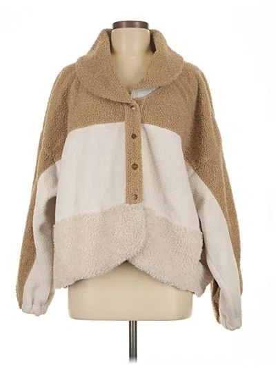 Pre-owned We The Free Fleece Jacket In Tan