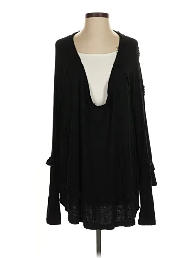 Pre-owned We The Free Long Sleeve Blouse In Black