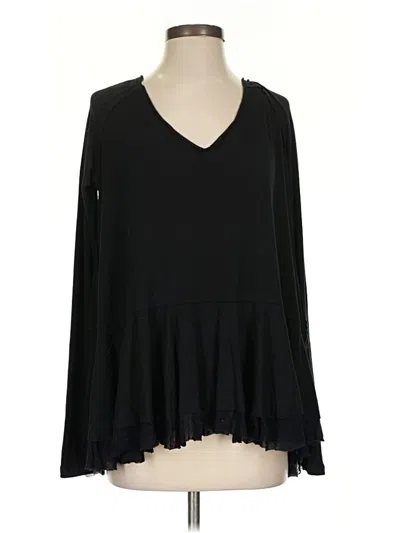 Pre-owned We The Free Long Sleeve Blouse In Black