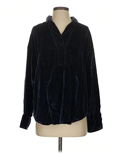 Pre-owned We The Free Long Sleeve Blouse In Black