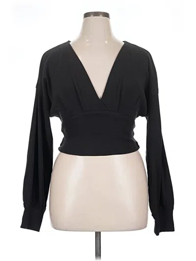 Pre-owned We The Free Long Sleeve Blouse In Black