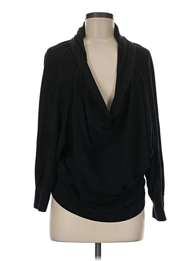 Pre-owned We The Free Long Sleeve Blouse In Black