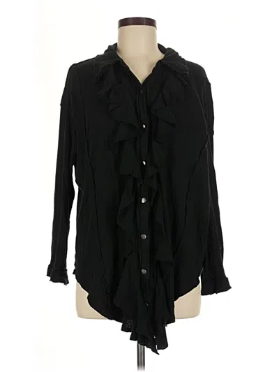 Pre-owned We The Free Long Sleeve Blouse In Black