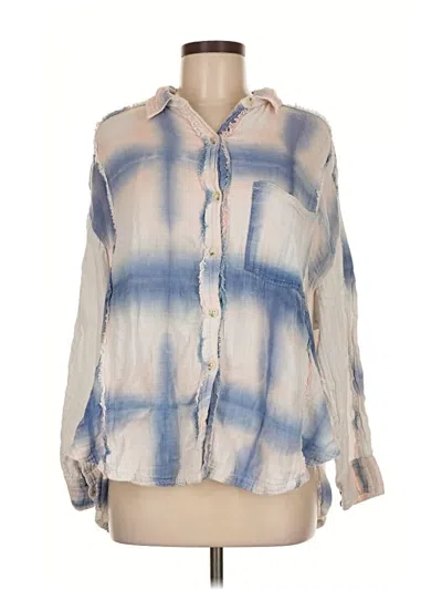 Pre-owned We The Free Long Sleeve Blouse In Blue