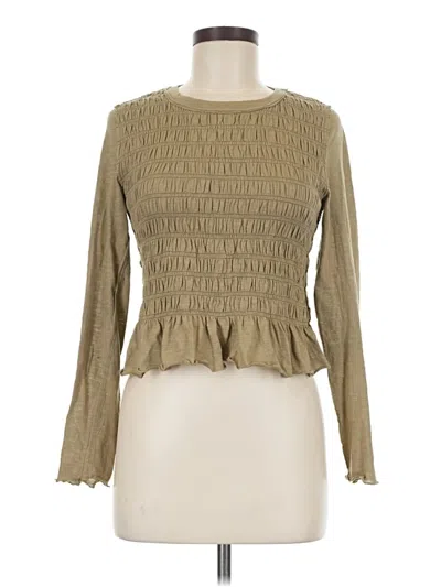 Pre-owned We The Free Long Sleeve Blouse In Brown