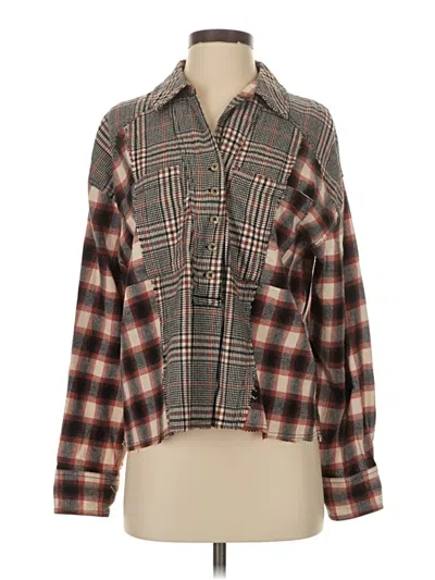 Pre-owned We The Free Long Sleeve Blouse In Brown