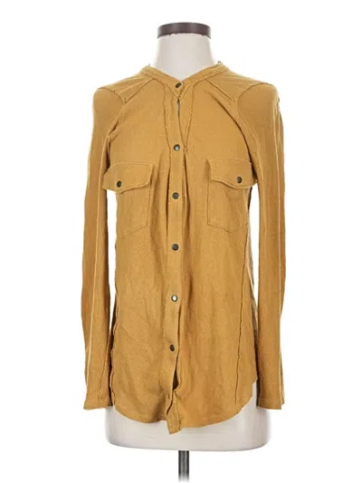 Pre-owned We The Free Long Sleeve Blouse In Gold