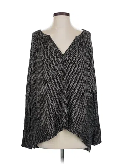 Pre-owned We The Free Long Sleeve Blouse In Gray