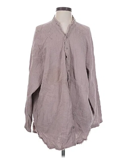 Pre-owned We The Free Long Sleeve Blouse In Gray