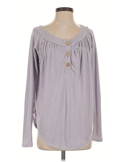 Pre-owned We The Free Long Sleeve Blouse In Gray