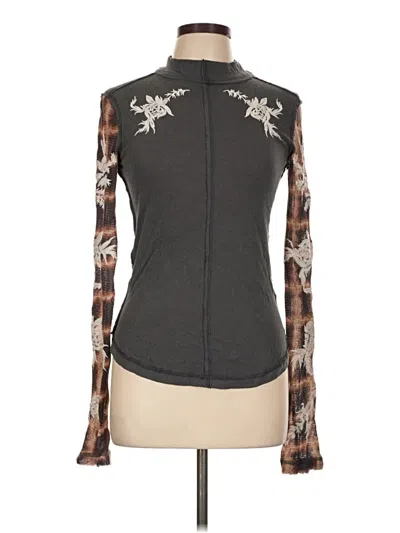 Pre-owned We The Free Long Sleeve Blouse In Gray